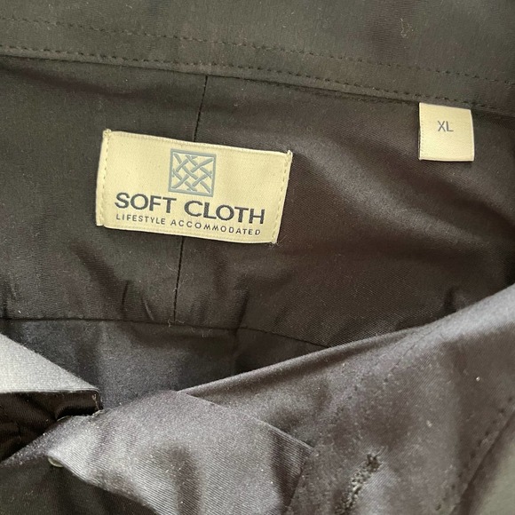 Soft Cloth Navy Blue Long Sleeve Button Up Shirt NWT Size XL - Picture 5 of 6